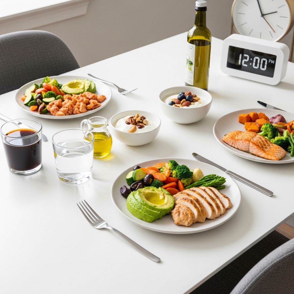 18:6 intermittent fasting schedule with meals from 12 PM to 6 PM for weight loss