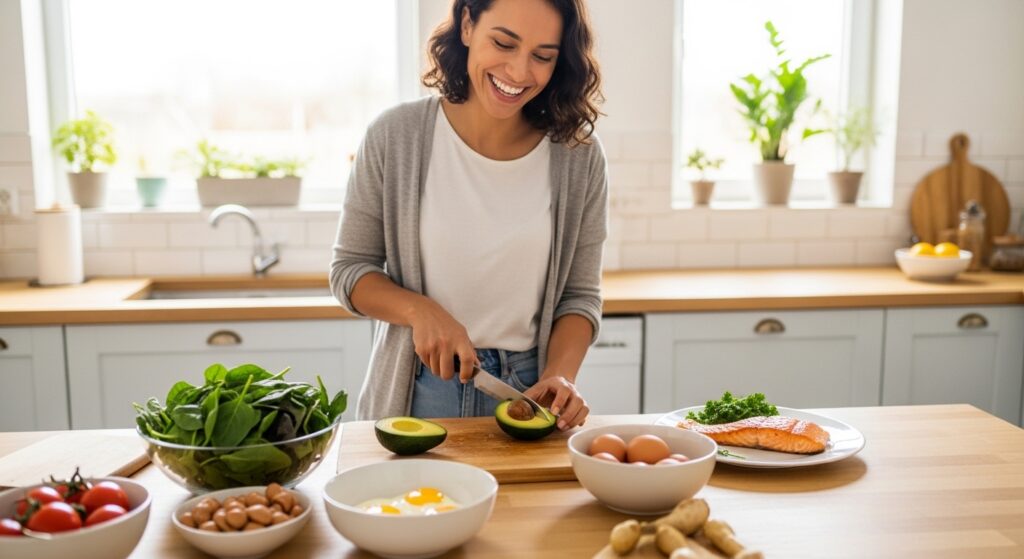 healthy keto meal preparation to avoid keto flu symptoms