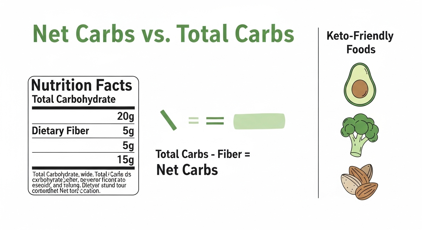net carbs vs total carbs explained for keto diet beginners