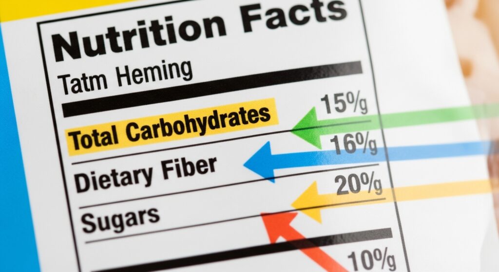 example of total carbohydrates on a nutrition label