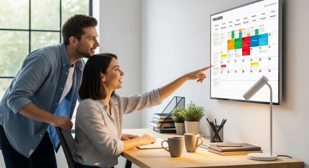 couple tracking keto weight loss progress over 30 days