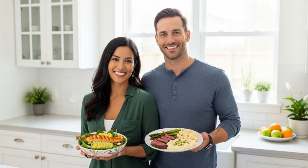 successful couple after completing 30 days keto weight loss journey