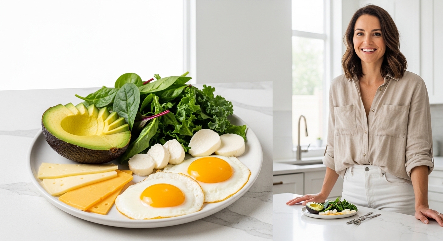 vegetarian keto diet plan with eggs avocado and low carb vegetables