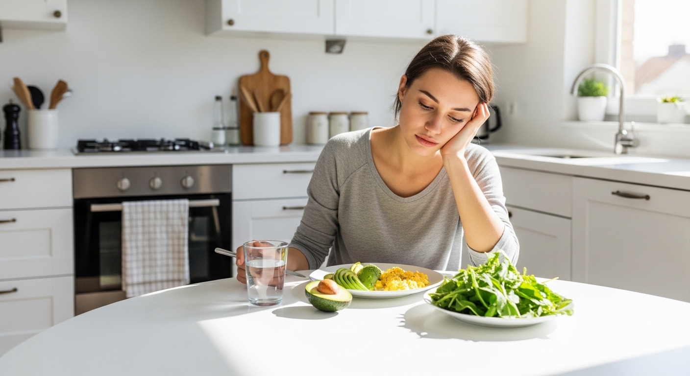 woman experiencing keto flu symptoms while starting ketogenic diet